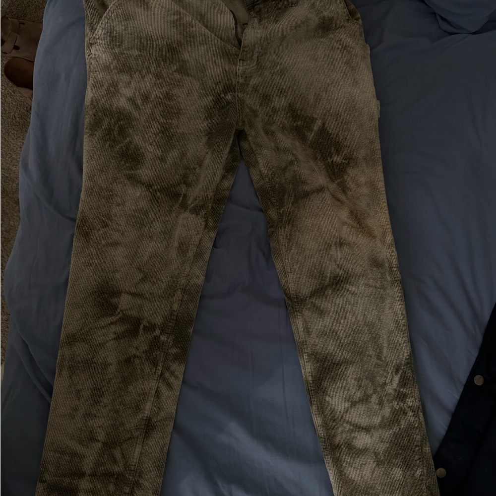 PacSun Men's Green Tie-Dye Corduroy Pants